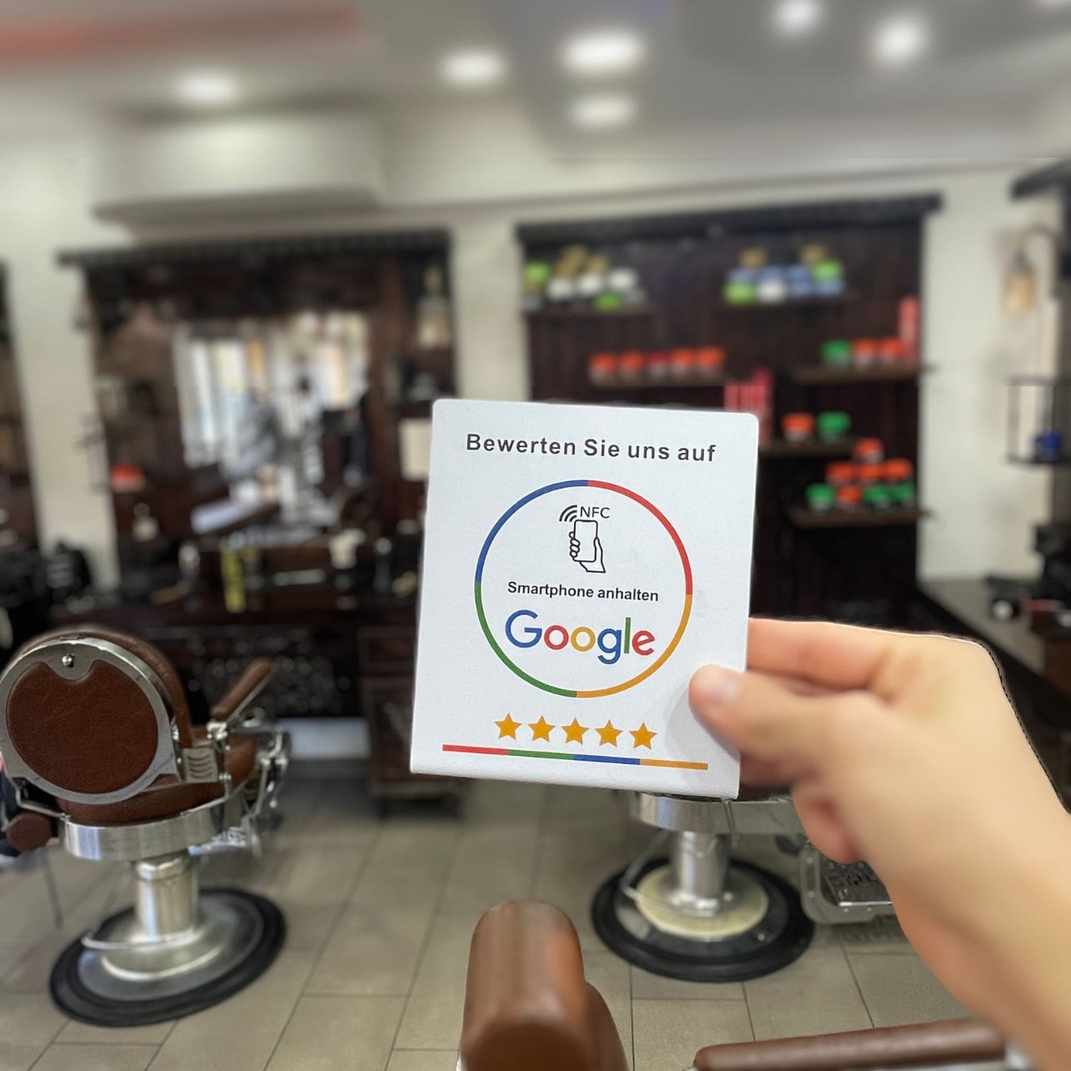 NFC-Google-Aufsteller-Bewertungen