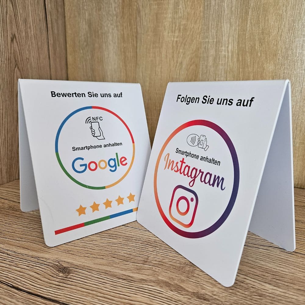 Google-Instagram NFC Aufsteller