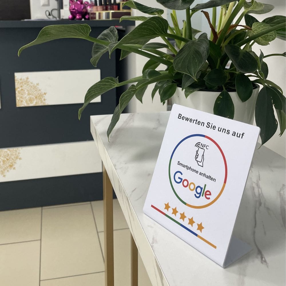 Google NFC-Aufsteller für mehr Bewertungen