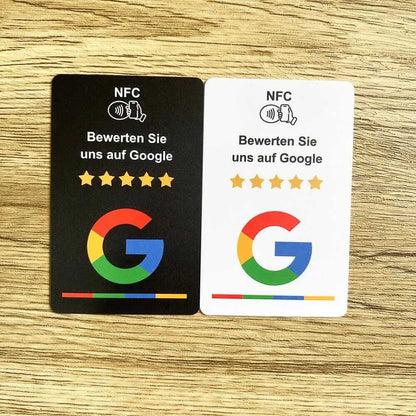 Steigere dein Google Ansehen mit unseren neuen NFC Bewertungskarten.